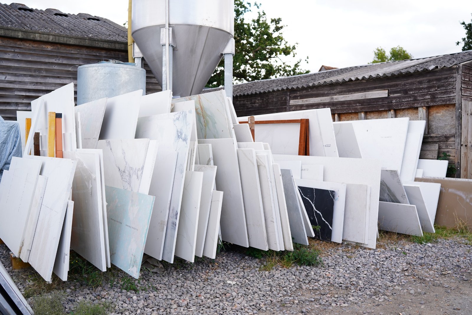 Browse stone slabs in our warehouse