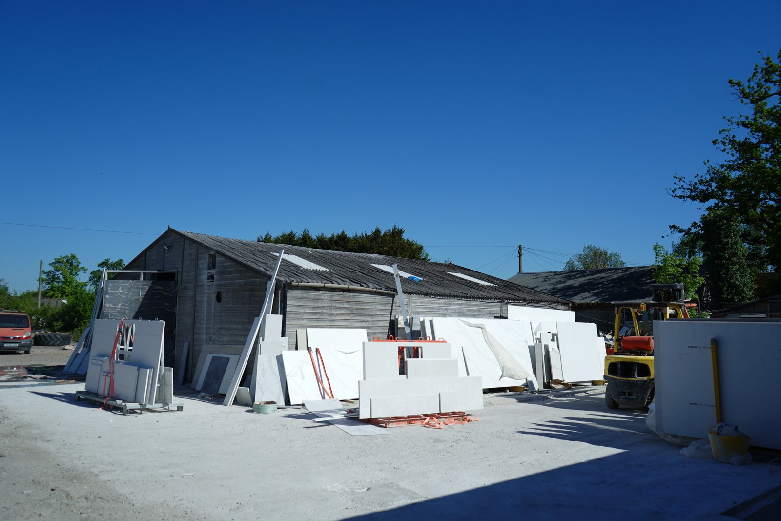 Browse stone slabs in our warehouse